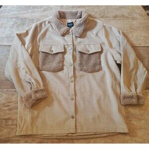 Stoosh Women's Teddy Sherpa Fleece Jacket Brown Size XXL